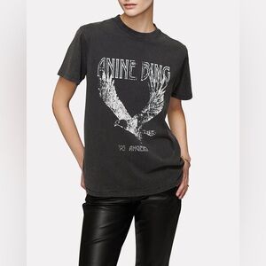 Anine Bing Lili Eagle Logo T-Shirt, L